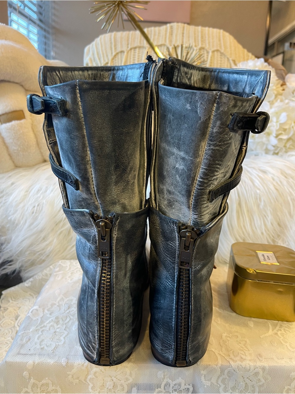 Freebird by Steven EUC “Ravi” Mid-Calf Boots in Ice Colorway MSRP$350 - Picture 4 of 10